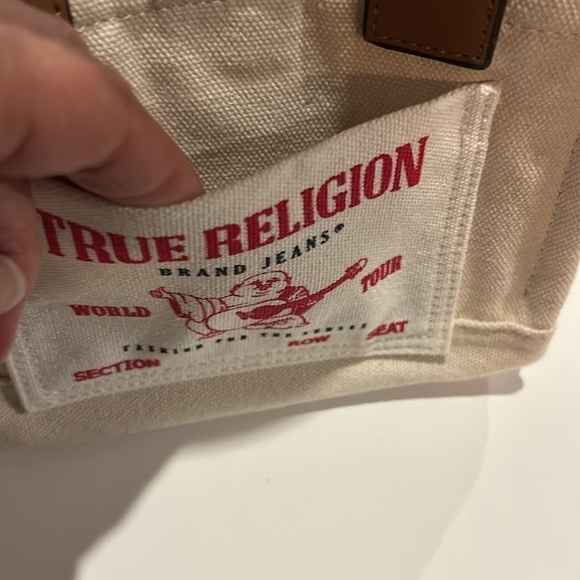 True Religion Canvas Mini Logo Crossbody Tote Bag - Picture 5 of 10